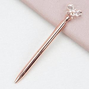 Rose Gold Crystal Butterfly Topped Ballpoint Pen~~NWOT